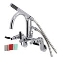 Aqua Vintage AE8151DKL 7-Inch Adjustable Wall Mount Clawfoot Tub Faucet, Polished Chrome AE8151DKL